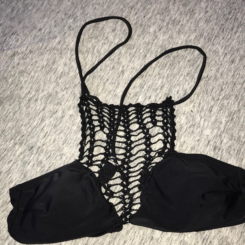 Lace swim top
